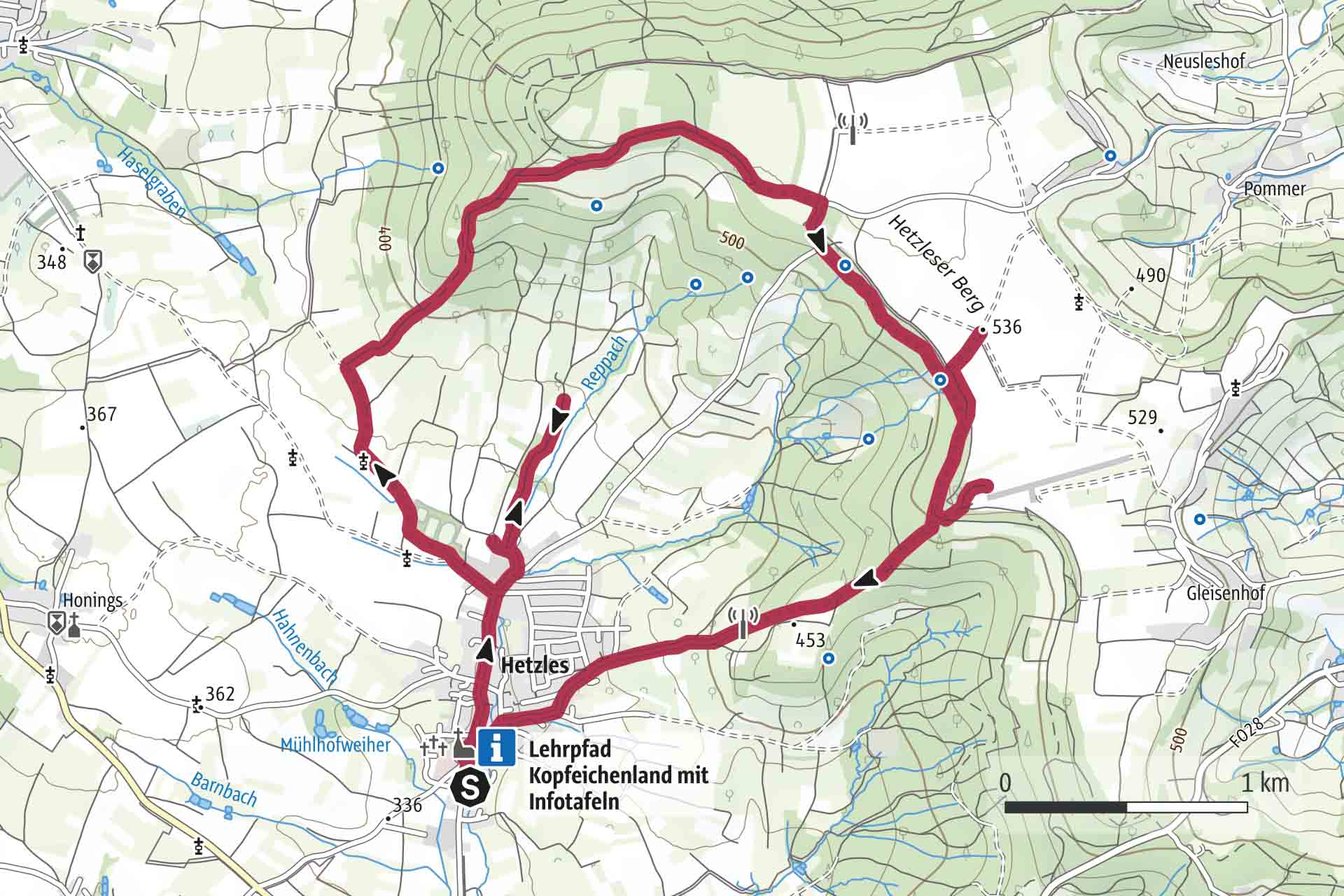 Karte Wegbeschreibung